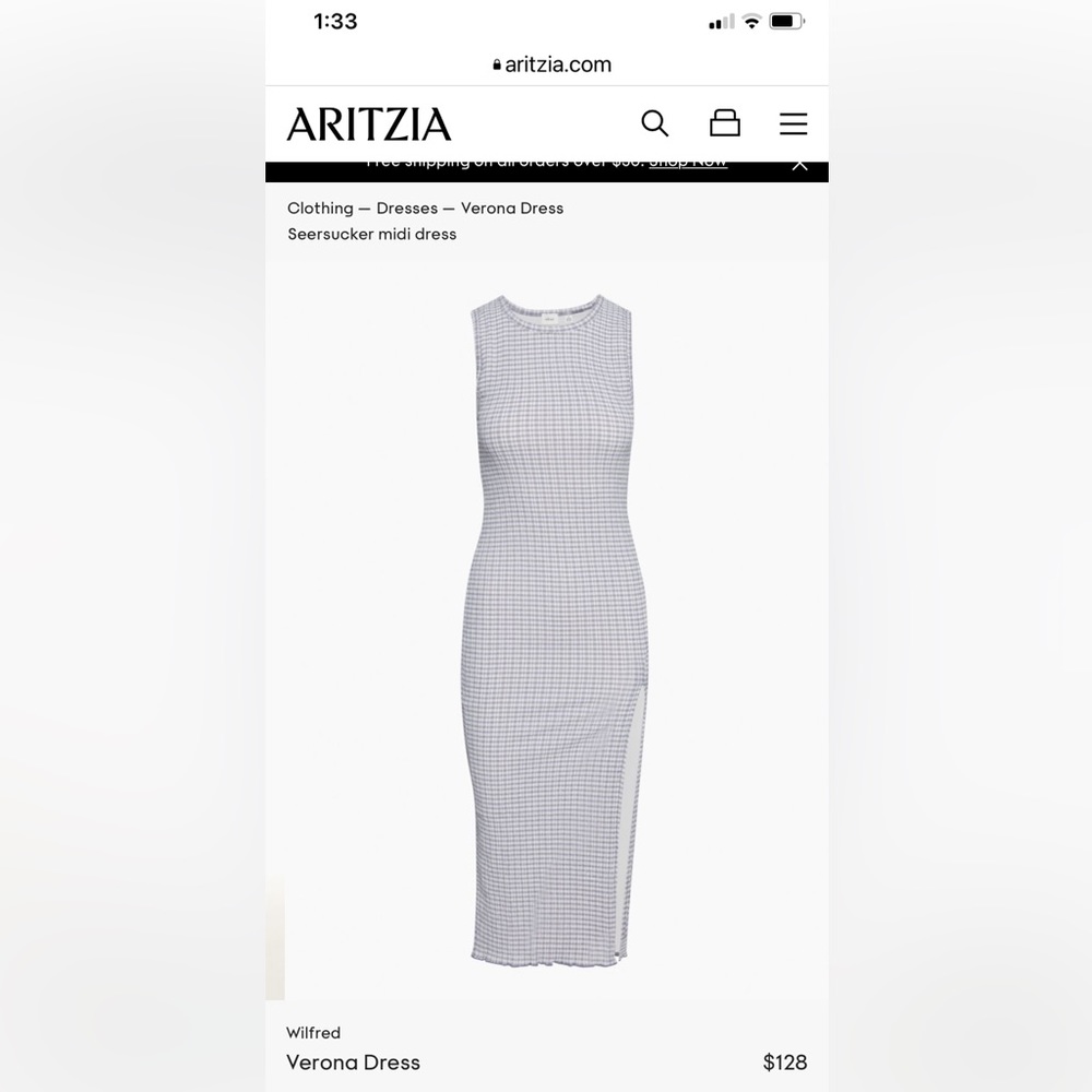 Aritzia Verona Dress Small NWT
